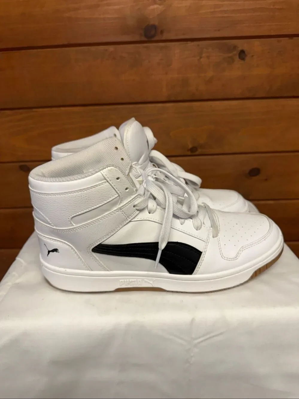 Puma Rebound Layup SL White/black Sz 10.5